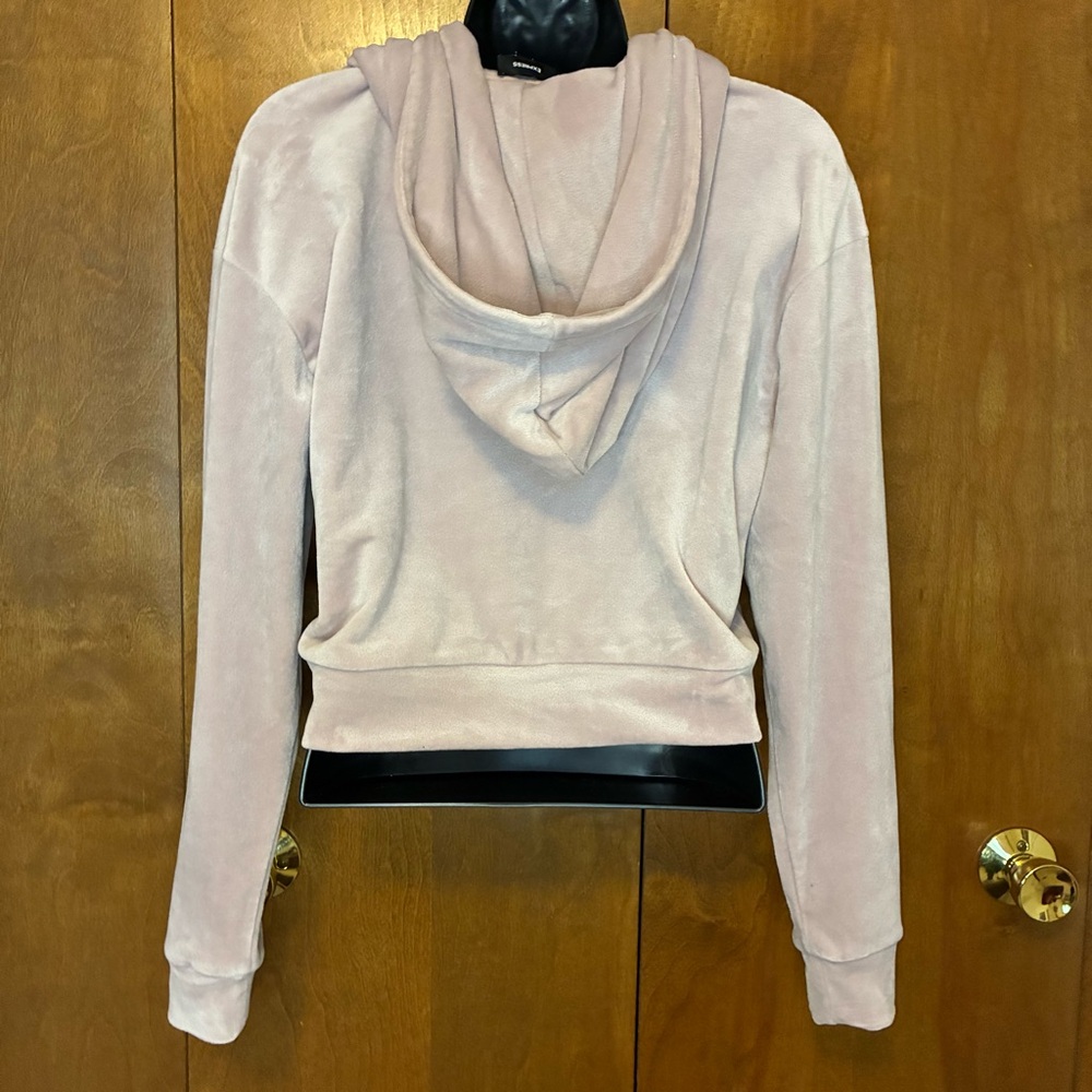 Express Dusty Lavender Velour Hoodie and Jogger Set - Picture 4 of 7